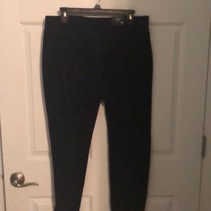 Navy tapered leg dress trousers